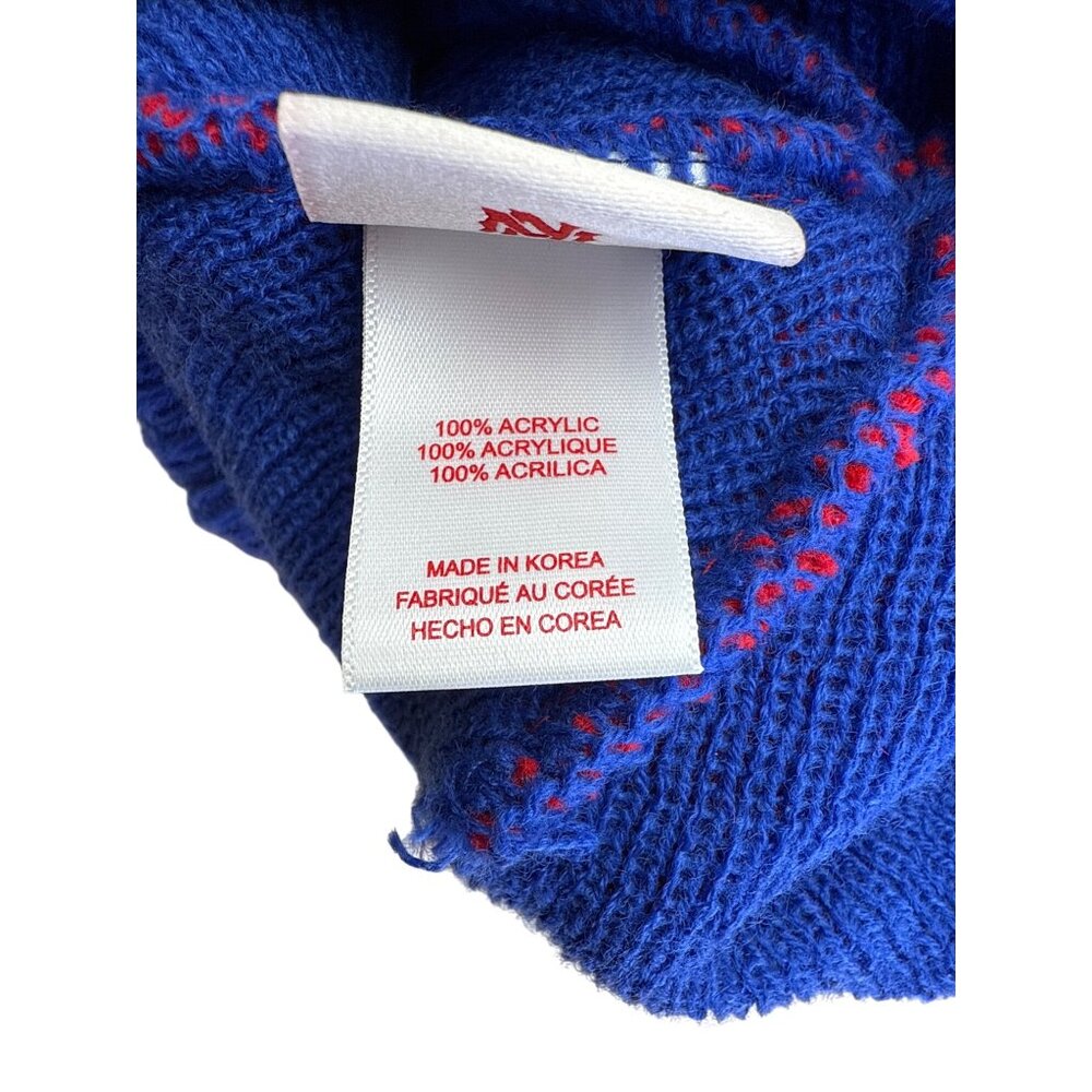 Mitchell & Ness Los Angeles Clippers Pom Beanie Hat Red & Blue - Picture 6 of 6